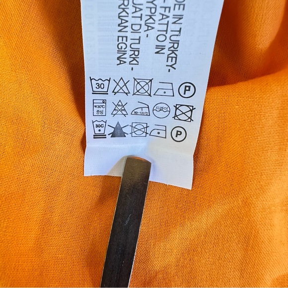 ZARA Girls Vibrant Orange Tiered Summer Beach Dress | Spaghetti Straps | M - Picture 6 of 6